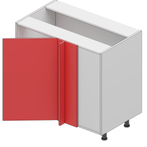 Corp Inferior cu lezena Stanga cu 1 polita 900x750x510 mm